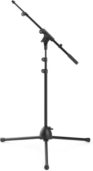 On-Stage Adjustable Mic Stand-Boom Arm, Portable, Foldable Design with Drawstring Travel Bag, Non-Slip Rubber Feet