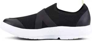 OOFOS OOmg Low Shoe, White & Black - Men’s Size 11 - Lightweight Recovery Footwear - Reduces Stress on Feet, Joints & Back - Machine Washable