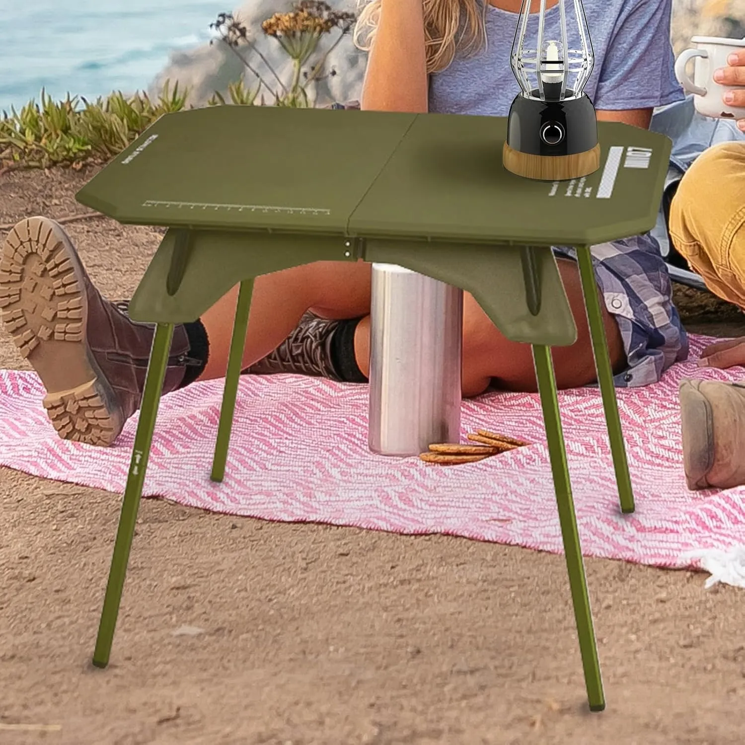 Outdoor Camping Table - Household Foldable Table, Portable Camp Table | Heights Adjustable Folding Table for Outdoor Use, Portable Table for Camping, Foldable Table for Easy Storage and Travel