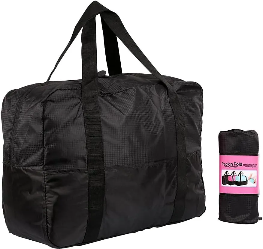 Pack n Fold Foldable Travel Duffel Bag (Black)