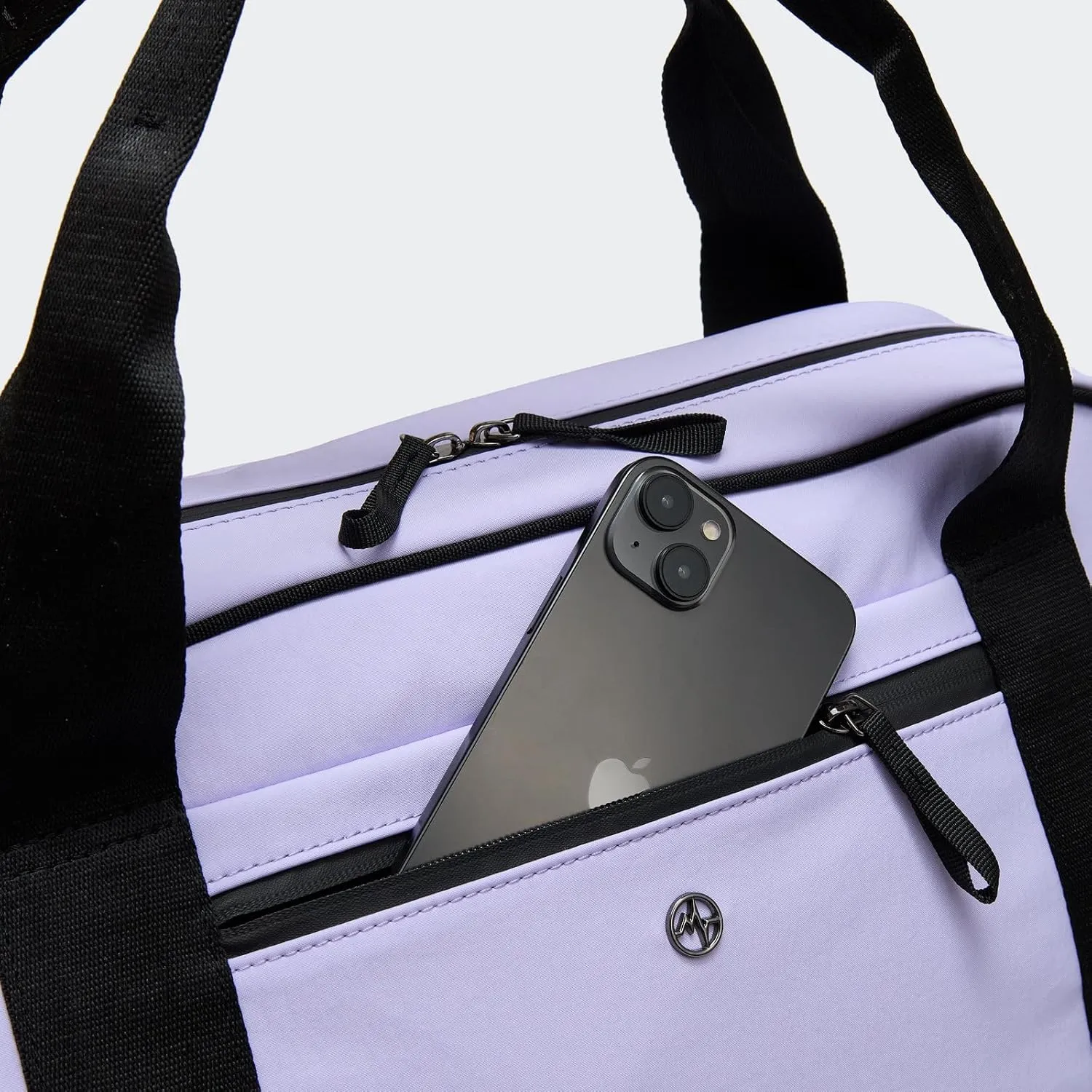 Pander 28L Large Gym Duffle Bag with Shoe Compartment, Fit for Travel, Weekend, Sports, Workout, Overnight.(Pale Purple)