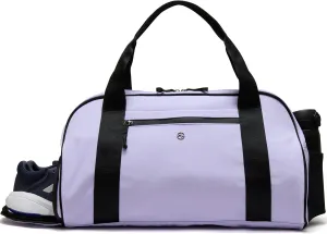 Pander 28L Large Gym Duffle Bag with Shoe Compartment, Fit for Travel, Weekend, Sports, Workout, Overnight.(Pale Purple)