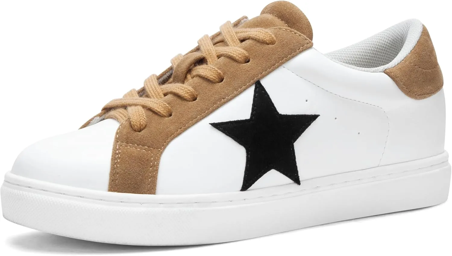 PARTY Women's Fashion Star Sneaker Lace Up Low Top Comfortable Cushioned Walking Shoes