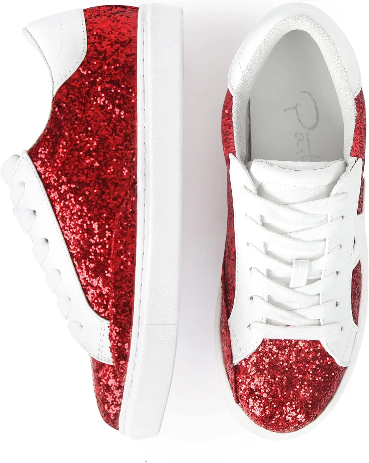 PARTY Women's Fashion Star Sneaker Lace Up Low Top Comfortable Cushioned Walking Shoes