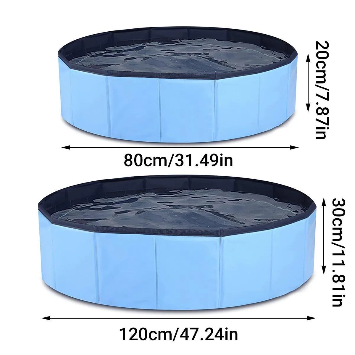 Pet Swimming Pool Foldable Portable Pool for Dogs or Kids Outdoor Summer Play