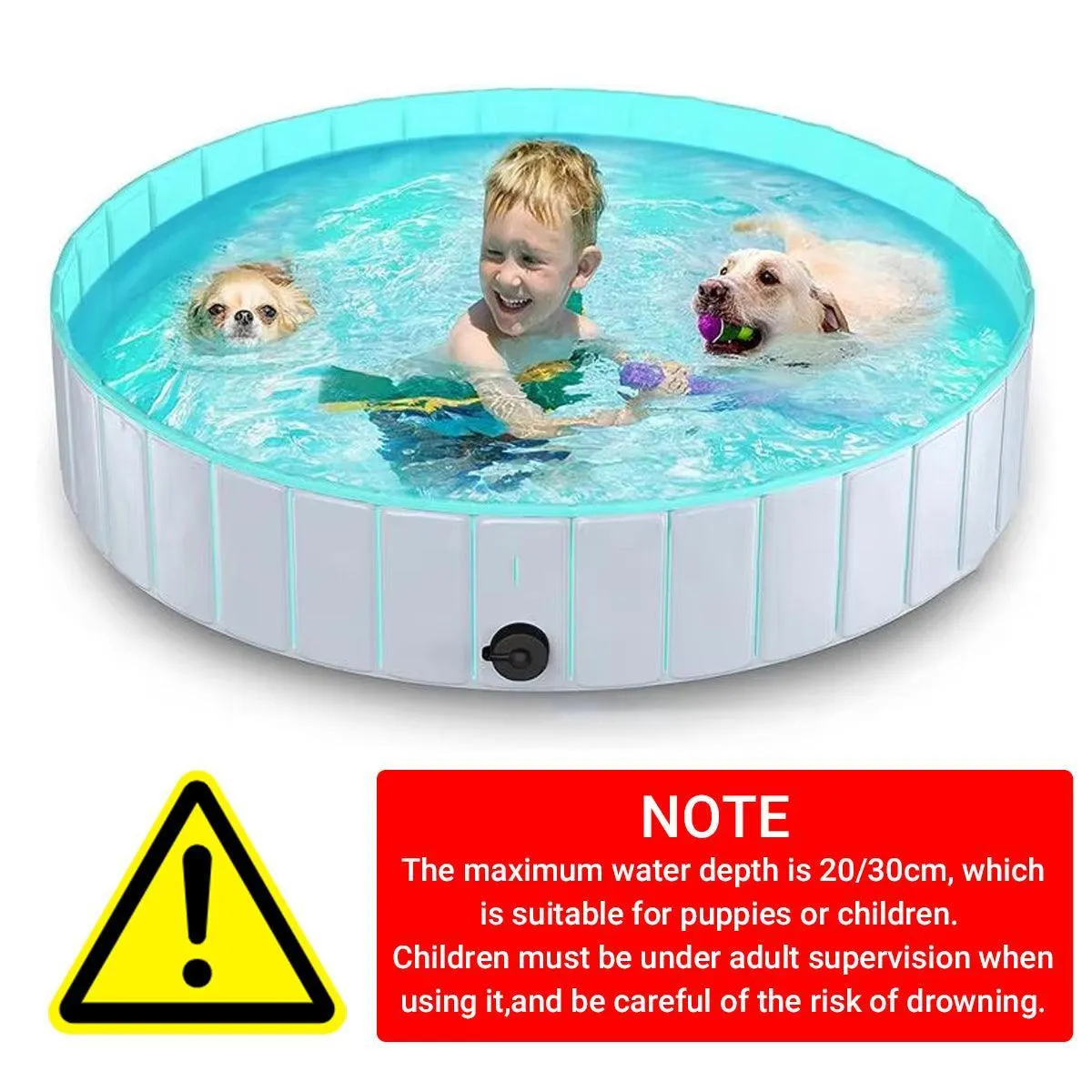 Pet Swimming Pool Foldable Portable Pool for Dogs or Kids Outdoor Summer Play