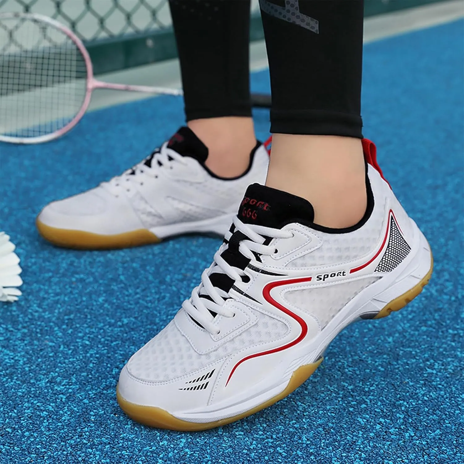 Pickleball Shoes for Mens Badminton Shoes Sneakers for All Court Racquetball Athletic Shoes Outdoor Indoor