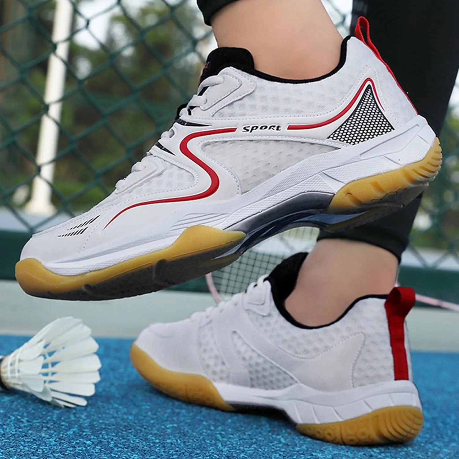 Pickleball Shoes for Mens Badminton Shoes Sneakers for All Court Racquetball Athletic Shoes Outdoor Indoor