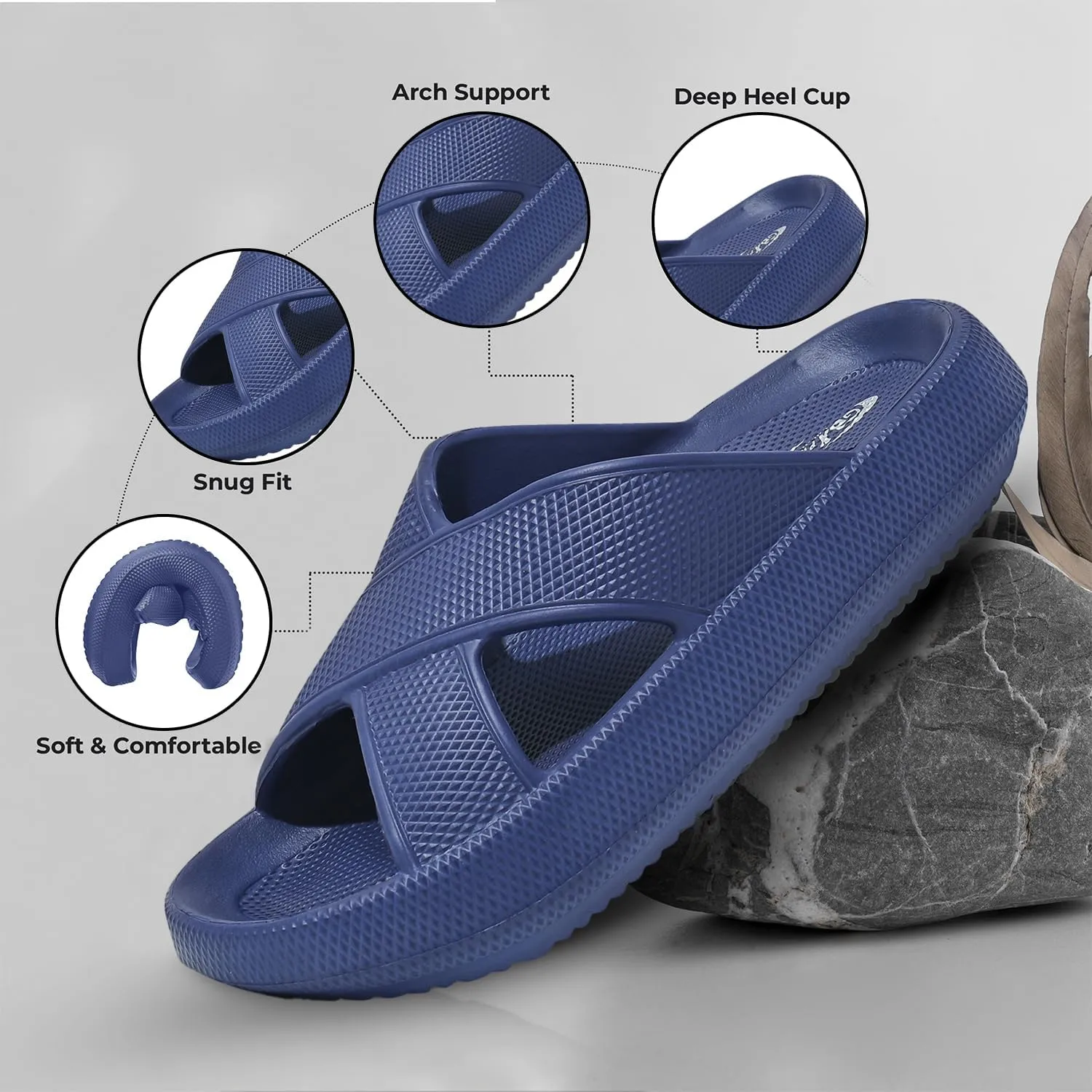 Pillow Slippers for Women and Men - Anti-Slip, Breathable House Shoes with Cross Strap Design, Cushioned Thick Sole for Ultimate Comfort and Versatility