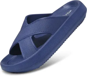 Pillow Slippers for Women and Men - Anti-Slip, Breathable House Shoes with Cross Strap Design, Cushioned Thick Sole for Ultimate Comfort and Versatility