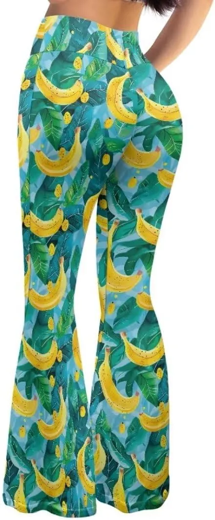 Pinupub Women Bootcut Yoga Pants Tummy Control High Waisted Wide Leg Casual Flared Leggings