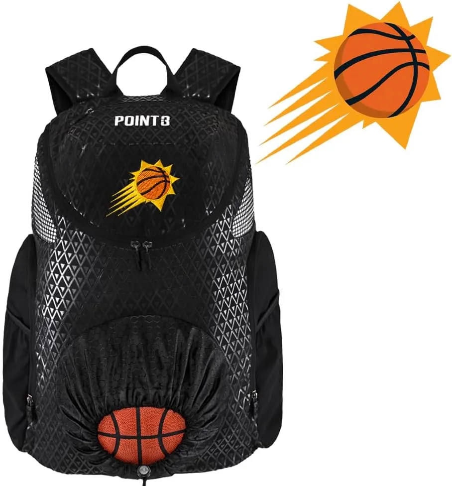 Point 3 Road Trip 2.0 Backpack Basketball Backpack with Drawstrong Closure | Ventilated Mesh Shoe Pocket Compartment