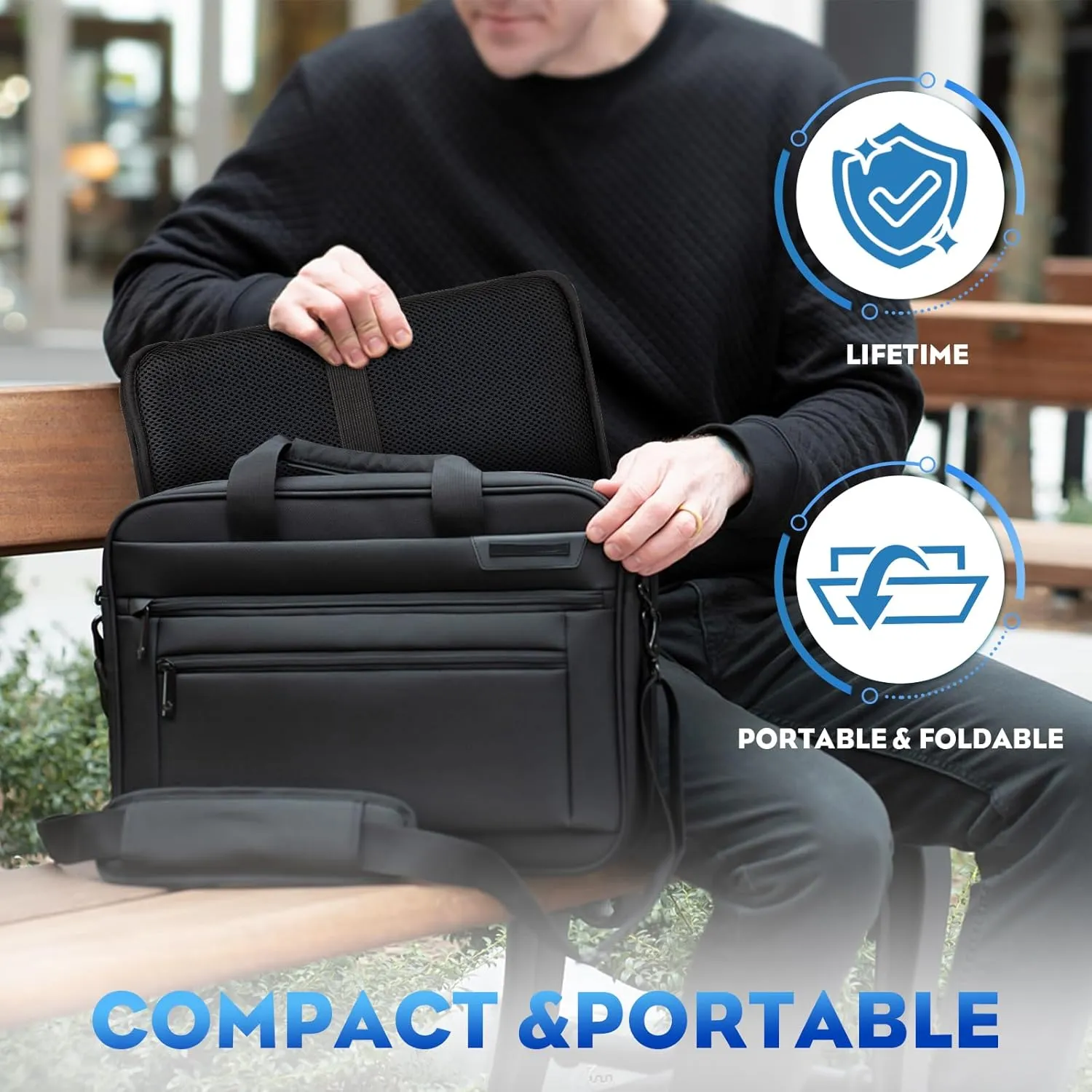 Portable Airplane Seat Cushion 20.5inch, Travel Foldable Bleachers Gel Seat Cuhsion Seat Cushion for Wheelchair Car Chair Seat Pads for Office Chair Camping Kayak Flights Stadium