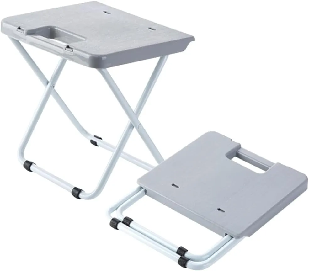 Portable Folding Camping Stool Collapsible Chair for Outdoor Hiking Fishing Train Grey