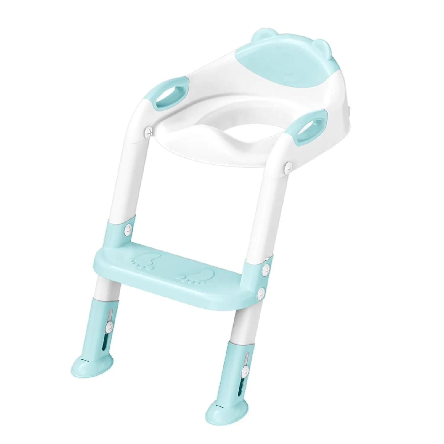 Potty Training Seat with Step Stool Ladder, SKYROKU Potty Training Toilet for Kids Boys Girls Toddlers - Comfortable Safe Potty Seat with Anti-Slip Pads Ladder Blue