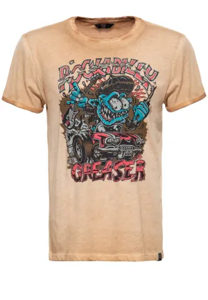 Printshirt «Rockabilly Greaser»