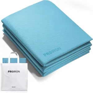 PROIRON Foldable 72“x24"x0.24”(6mm) TPE Yoga Mat,NOT PVC!!!-Folding Yoga Mat Thick for Home Workout & Travel, Eco-Friendly TPE Non Slip Yoga Mats with Storage Bag,Portable Yoga Mat for Home Gym, Pilates, Fitness,Stretching