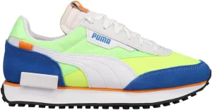 Puma Future Rider Sneaker, White-Fizzy Lime Royal, 6 US Unisex Big Kid