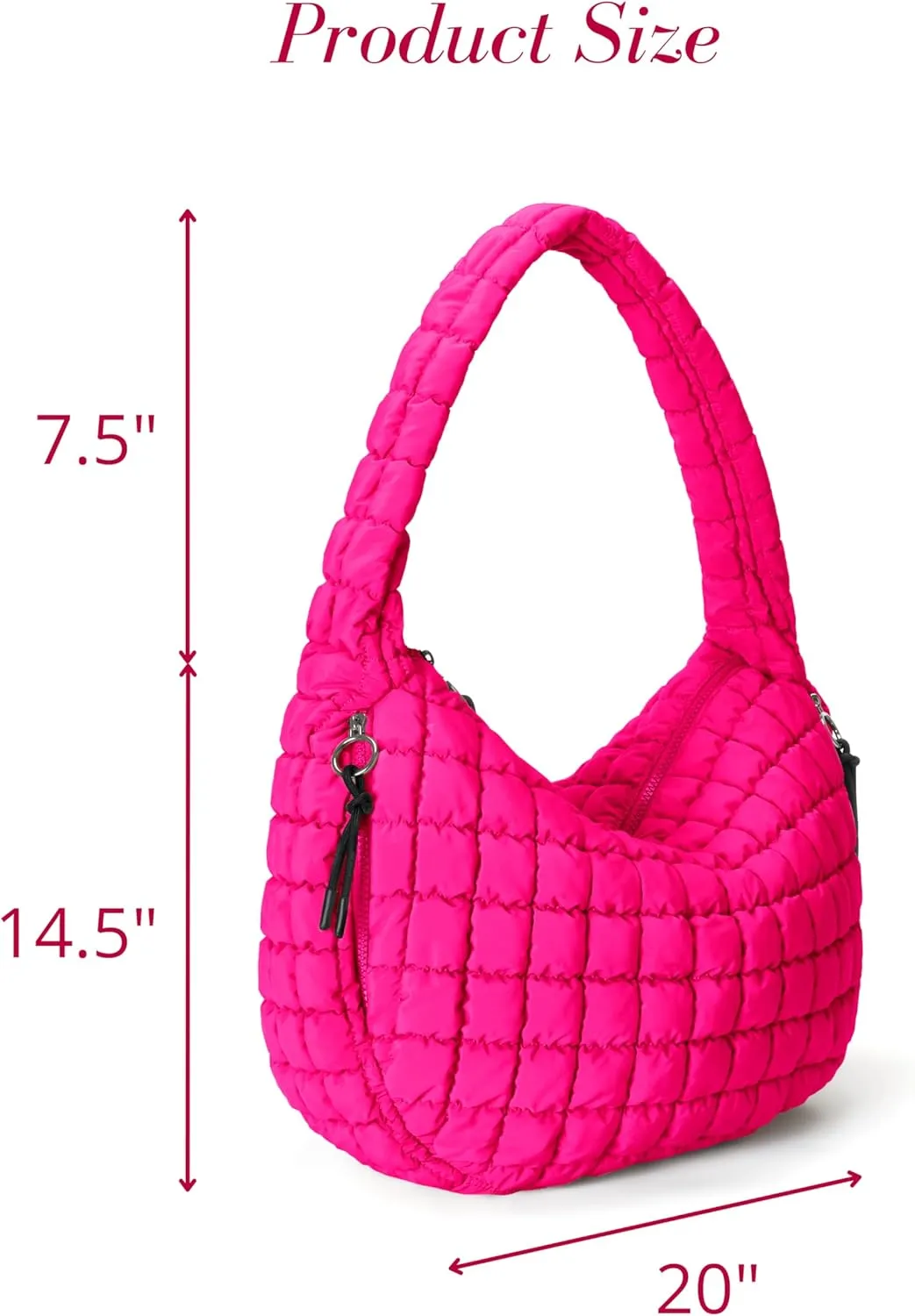 Quilted Tote Bag Large Quilting Cute Puffer Shoulder Bag Lightweight Quilted Padding Hobo Bag for Women Winter Fashion