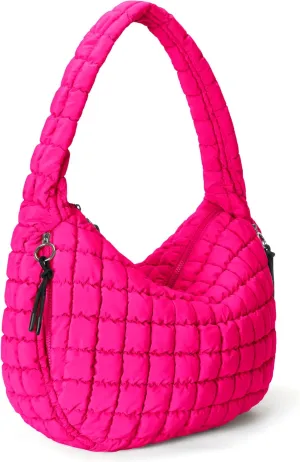 Quilted Tote Bag Large Quilting Cute Puffer Shoulder Bag Lightweight Quilted Padding Hobo Bag for Women Winter Fashion