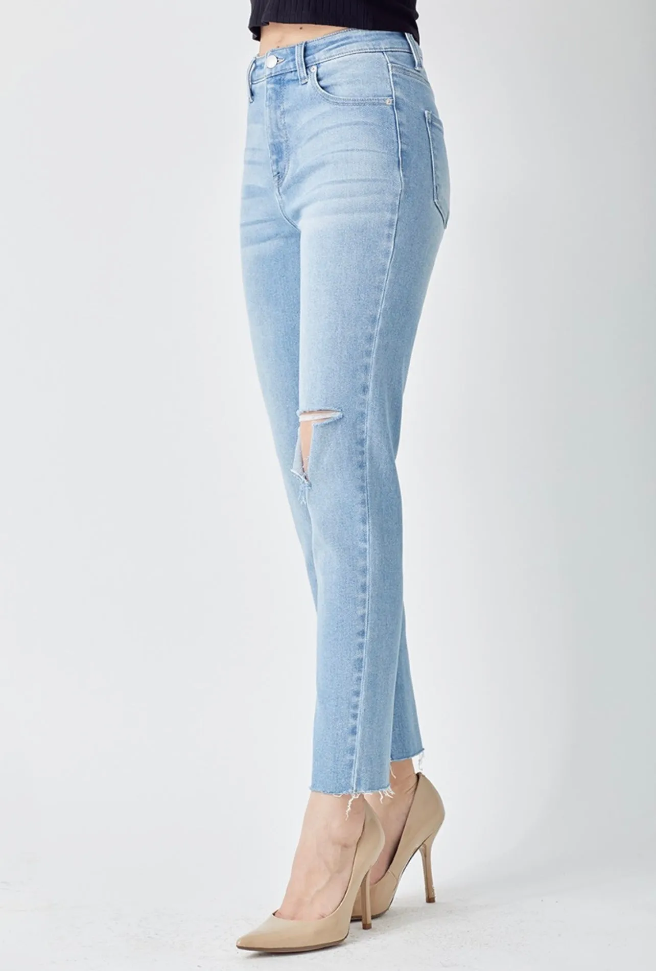 Risen Light Wash Tapered Leg Jean