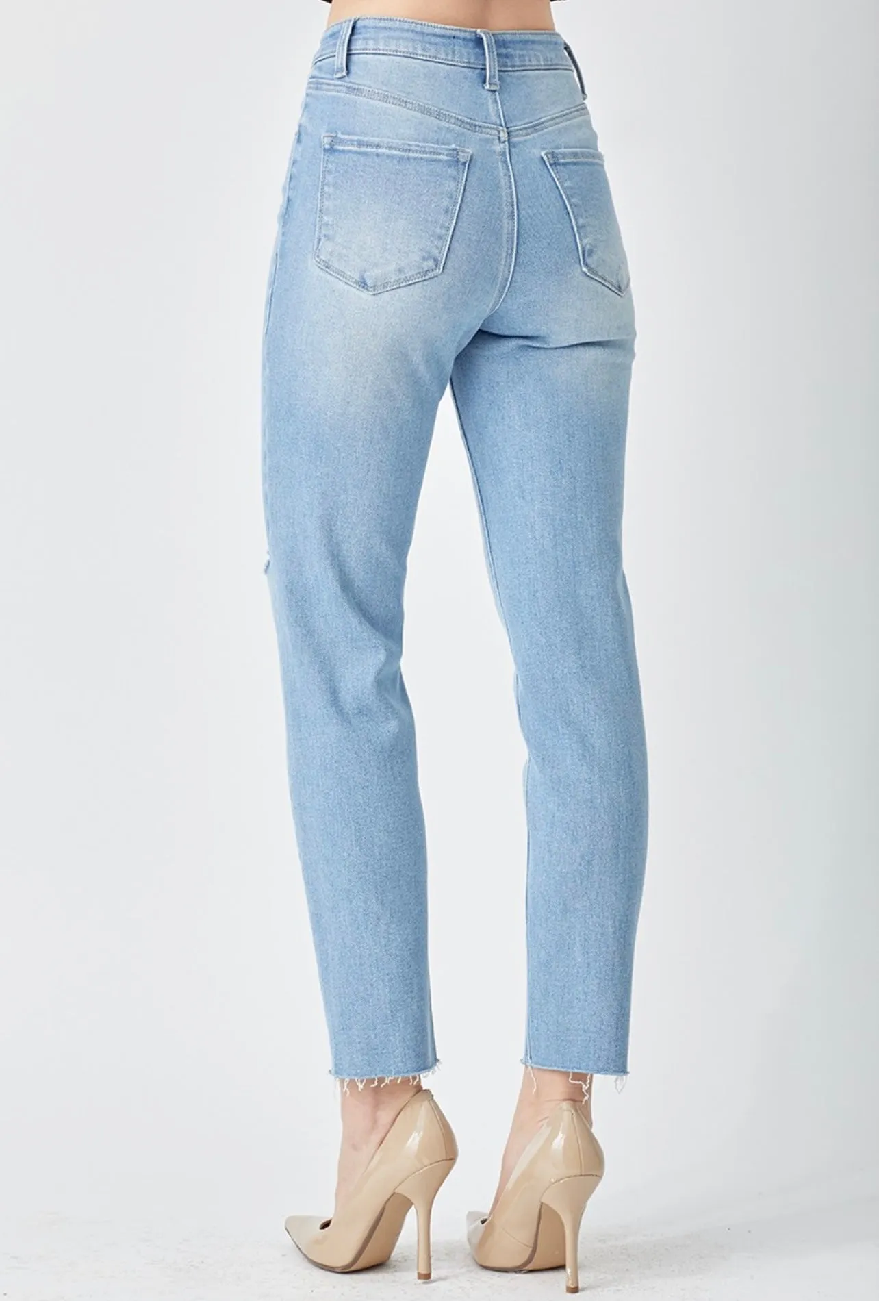 Risen Light Wash Tapered Leg Jean