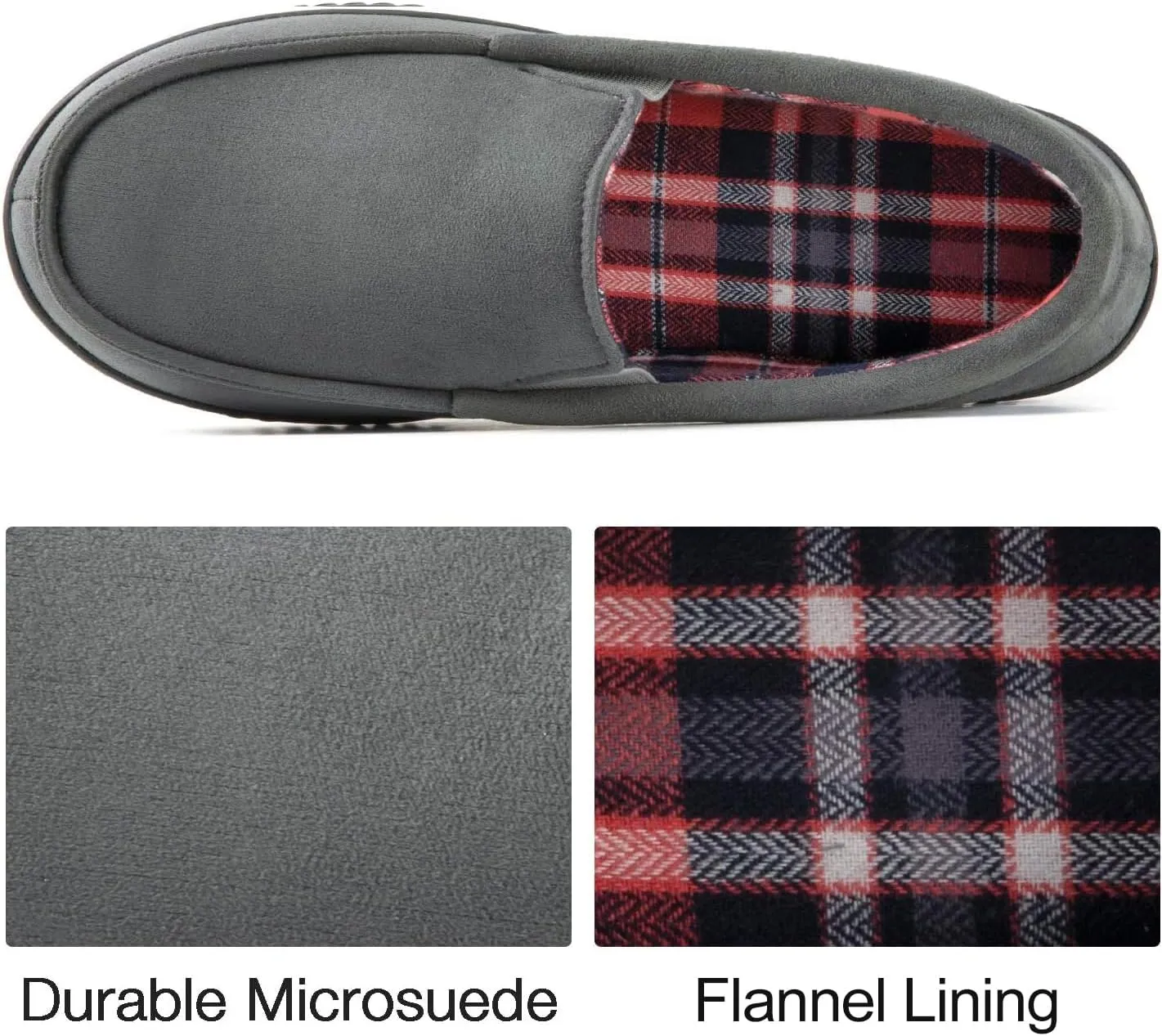 RockDove Men's Alexander Flannel Lined Loafer Slipper