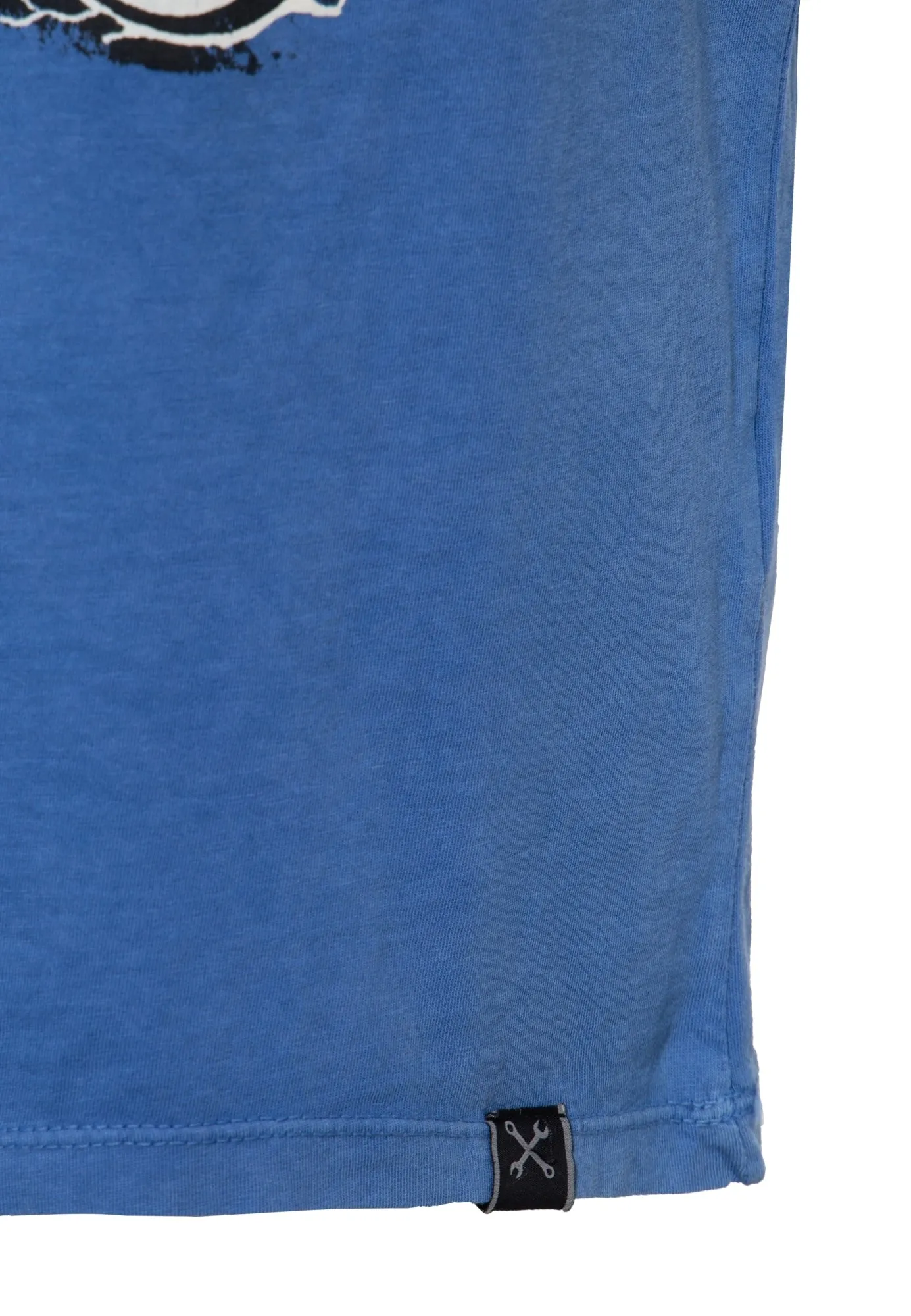 Roll-Up T-Shirt Acid Wash mit Print «Storm Rider»