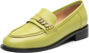 ROSERWISH Loafers for Women Comfort Chunky Low Heel Shoes Casual Slip On Penny Loafers Bussiness Fashion Work Shoes Ladies Dress Shoes