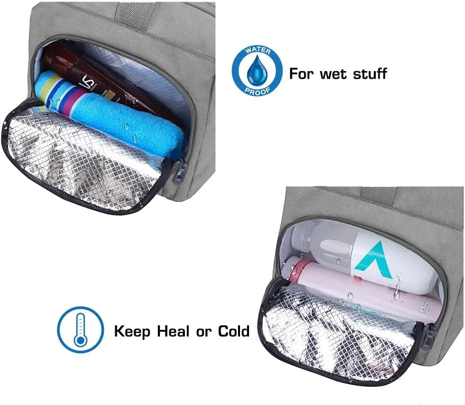 ROTOT Gym Duffel Bag, Gym Bag with Waterproof Shoe Pouch, Weekend Travel Bag with a Water-resistant Insulated Pocket