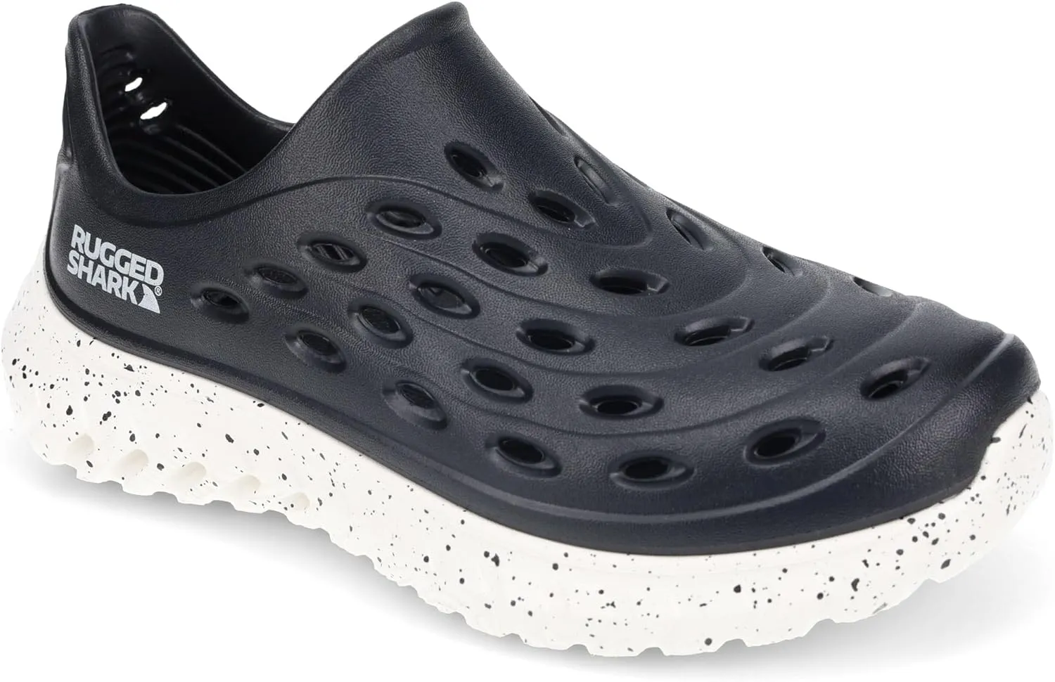 Rugged Shark Rift Slip-On Water Shoes – Quick-Dry EVA, AQUAFLO® Drainage, Ventilated, Lightweight, Textured Footbed, Easy On/Off, Perfect for Beach, Pool, and Outdoor Adventures
