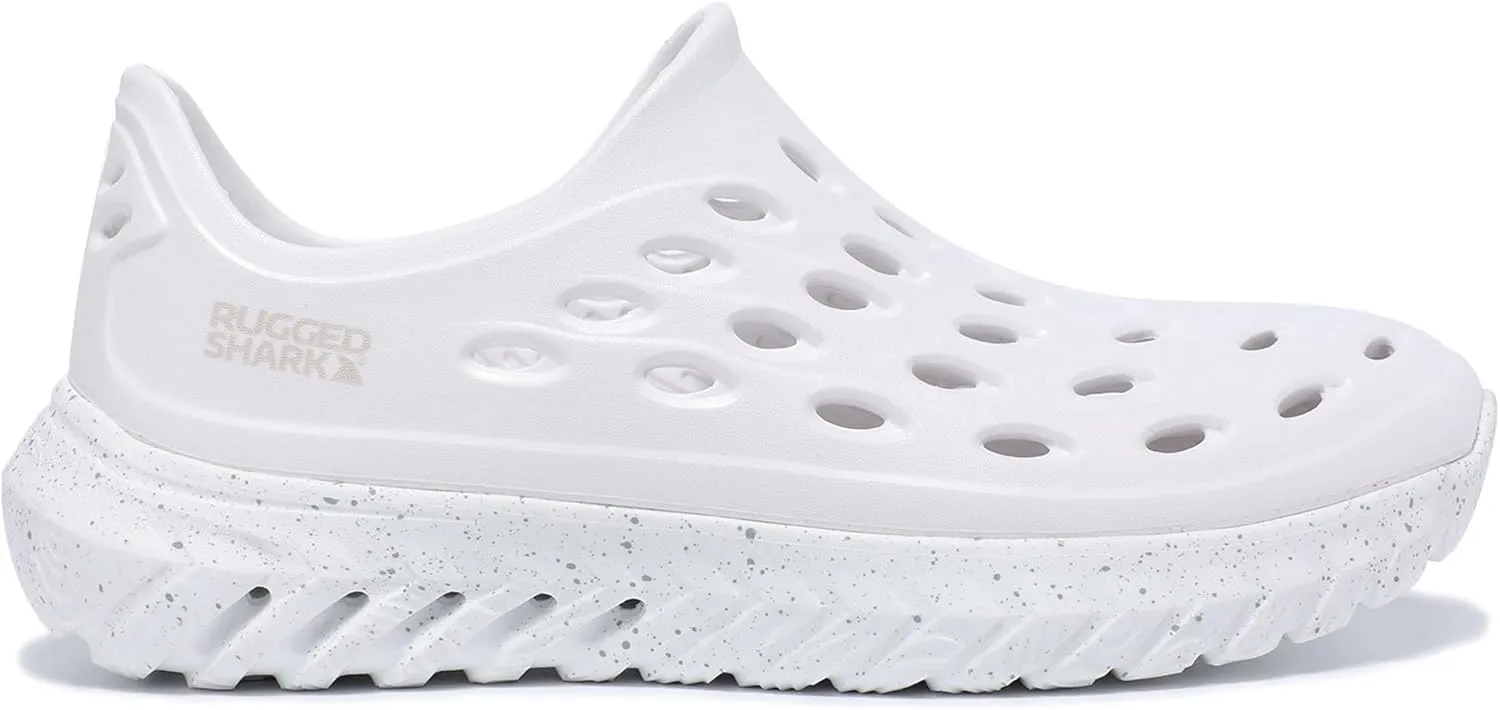 RUGGED SHARK Rift Slip-On Water Shoes – Quick-Dry EVA, AQUAFLO® Drainage, Ventilated, Lightweight, Textured Footbed, Easy On/Off, Perfect for Beach, Pool, and Outdoor Adventures