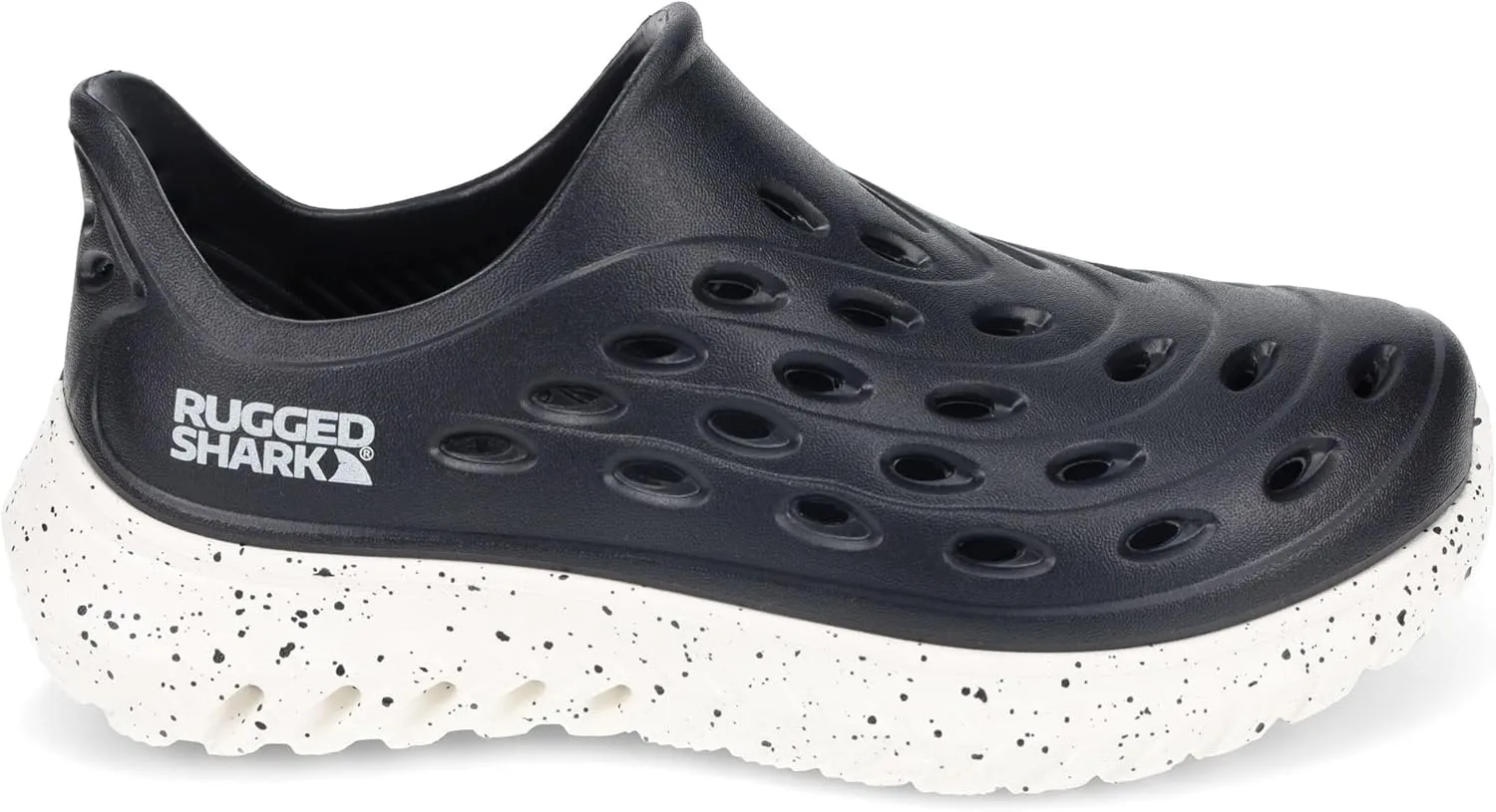 Rugged Shark Rift Slip-On Water Shoes – Quick-Dry EVA, AQUAFLO® Drainage, Ventilated, Lightweight, Textured Footbed, Easy On/Off, Perfect for Beach, Pool, and Outdoor Adventures