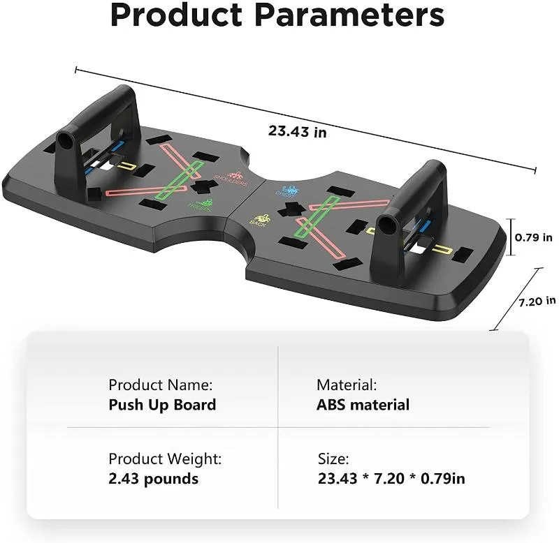 Rynx | 10-in-1 Portable Push Up Board with Foldable Push Up Bars for Strength Training