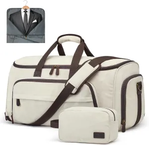 S-ZONE Carry On Garment Bag for Travel Convertible Garment Duffle Suit Bags for Men Women 2 in 1 Hanging Suitcase Business 50L