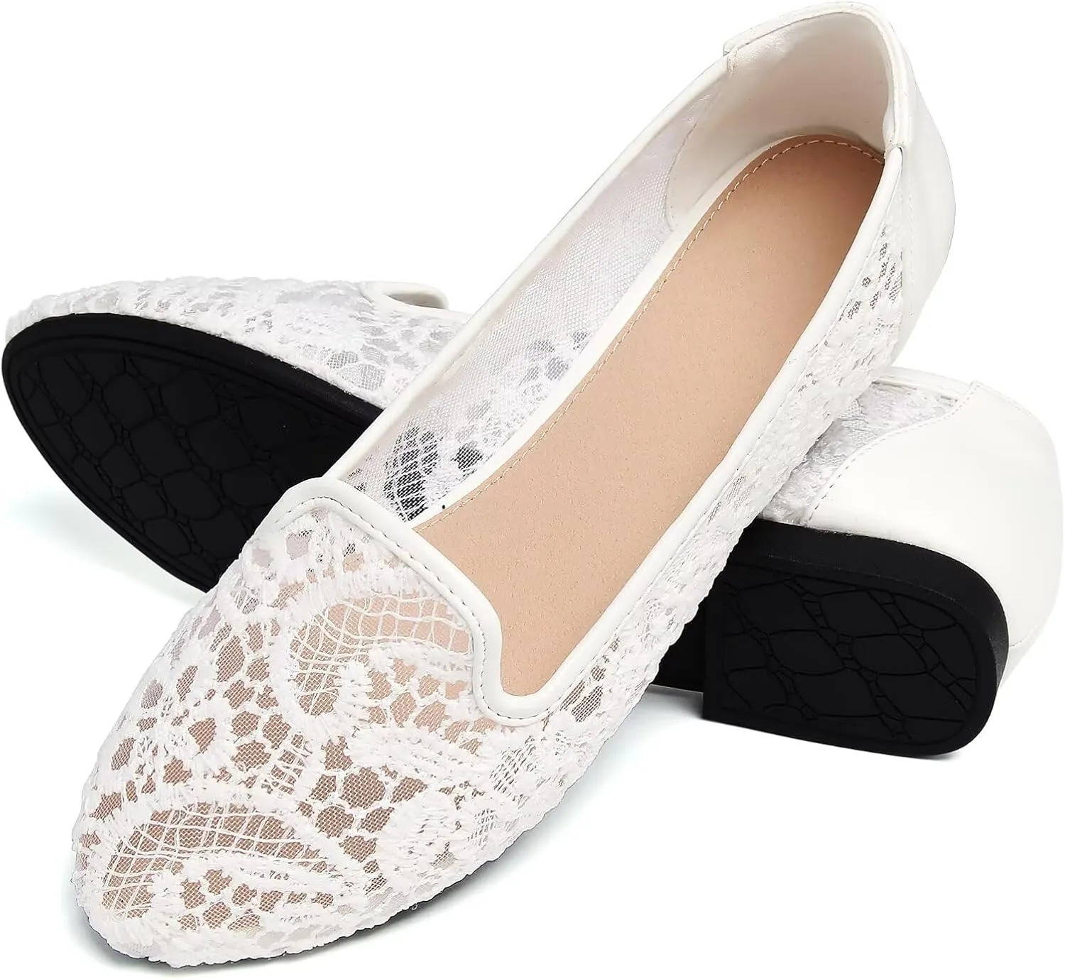 SAILING LU Women Pointed Toe Ballets Flats Faux Suede Comfortable Soft Ballet Walking Shoes Dressy Slip-on Ballerina Shoes