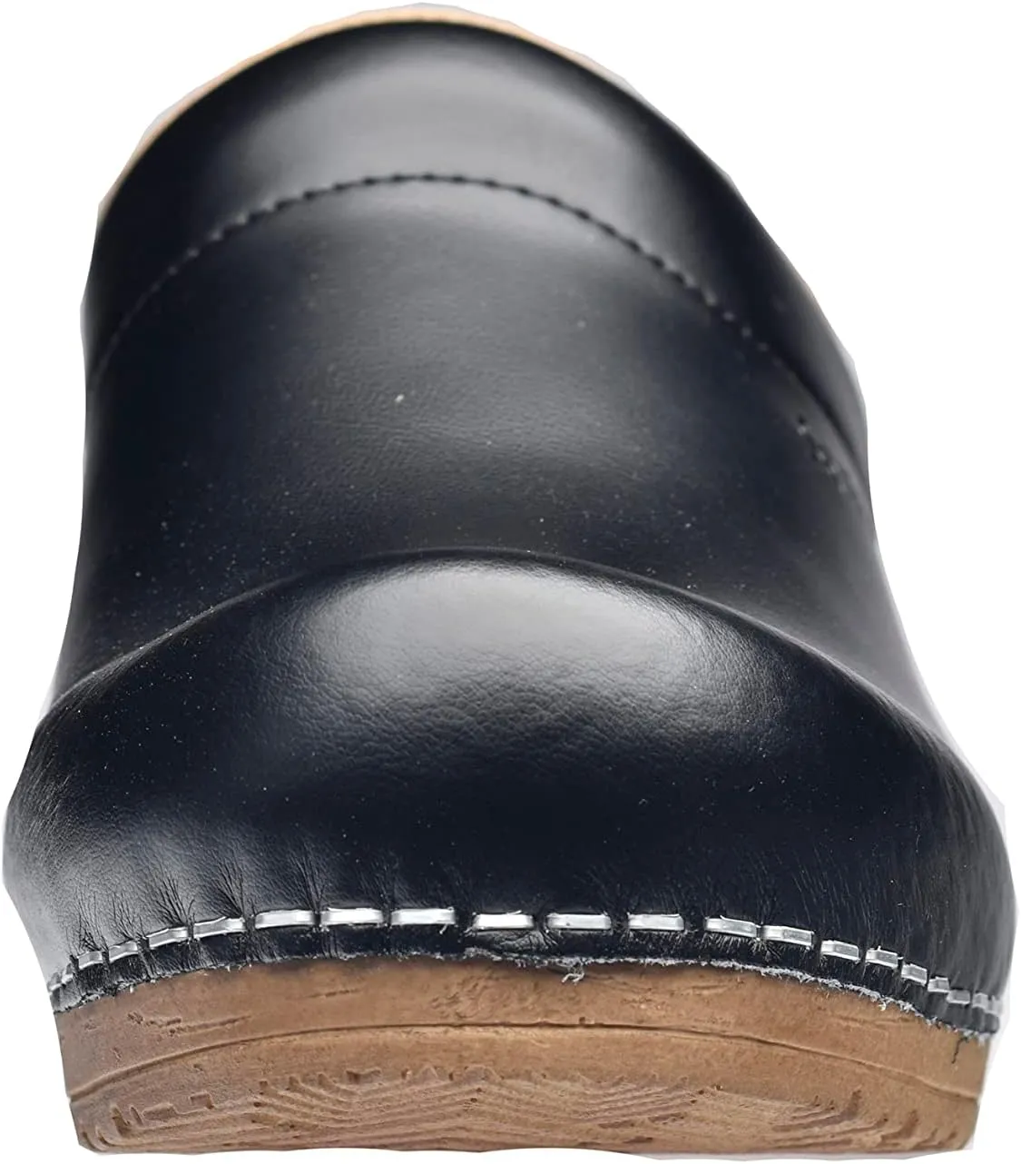 Sanita Sandra Open Clog Original Handmade Flexible Leather Clogs for Women Anatomically Shaped Foot Bed with Soft Foam