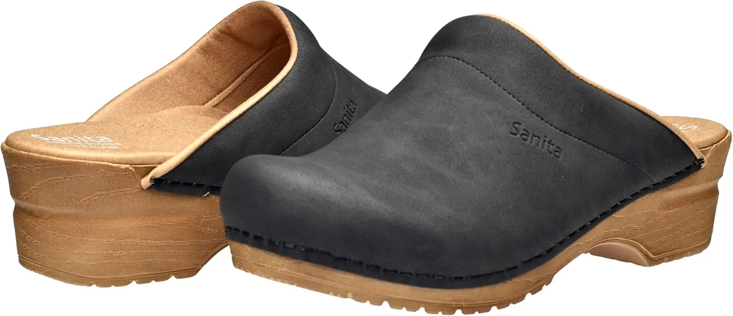 Sanita Segan, Vegan | Open Clogs | Original Artisan Product for Women | Anatomically shaped footbed with Soft Foam