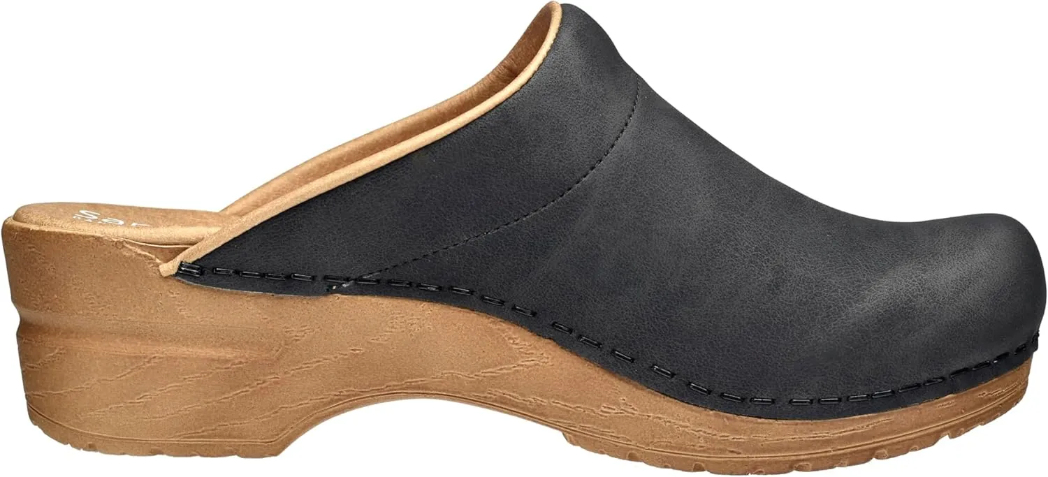 Sanita Segan, Vegan | Open Clogs | Original Artisan Product for Women | Anatomically shaped footbed with Soft Foam
