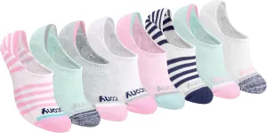 Saucony Women's No Show Cushioned Invisible Liner Socks, Available in S-L (8, 16 Pairs)