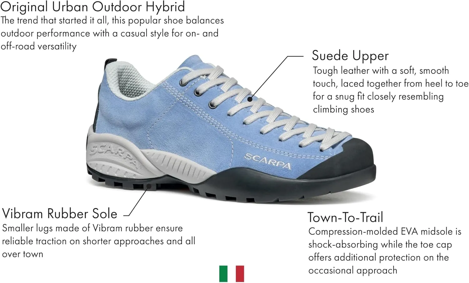 SCARPA Women's Mojito Lightweight Outdoor Leather Shoes