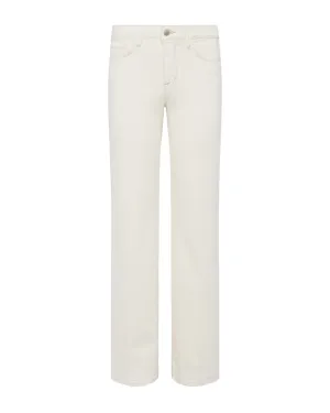 Scottie High Rise Wide Leg Denim (Macadamia)