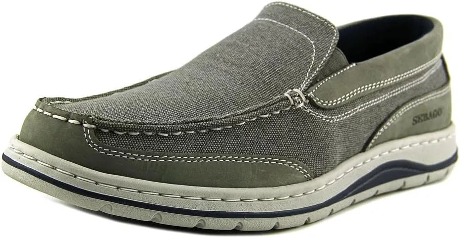 Sebago Men's Hartland Slip On (10 M in Grey Canvas/Nubuck)