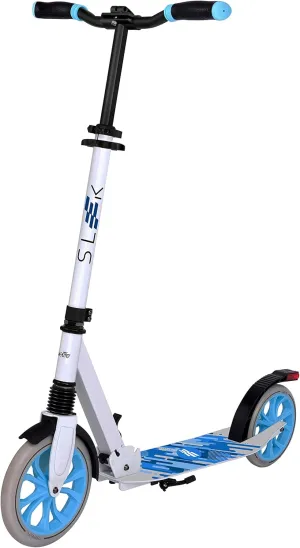SereneLife Kick Scooter Adult Teenagers Kids- 2 Wheel Kick Scooter with Adjustable T-Bar Handlebar - Alloy Anti-Slip Deck - Portable Folding Scooters with Carrying Strap - Adult