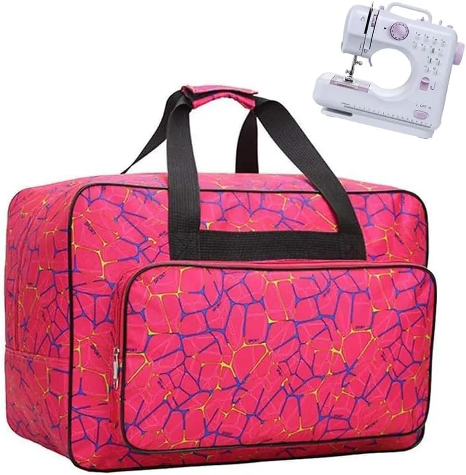 Sewing Machine Carrying Case Tote Bag, Nylon Carry Bag, Padded Storage Cover Carrying Case with Pockets and Handles, Suitable for Most Standard Singer, Brother, Janome