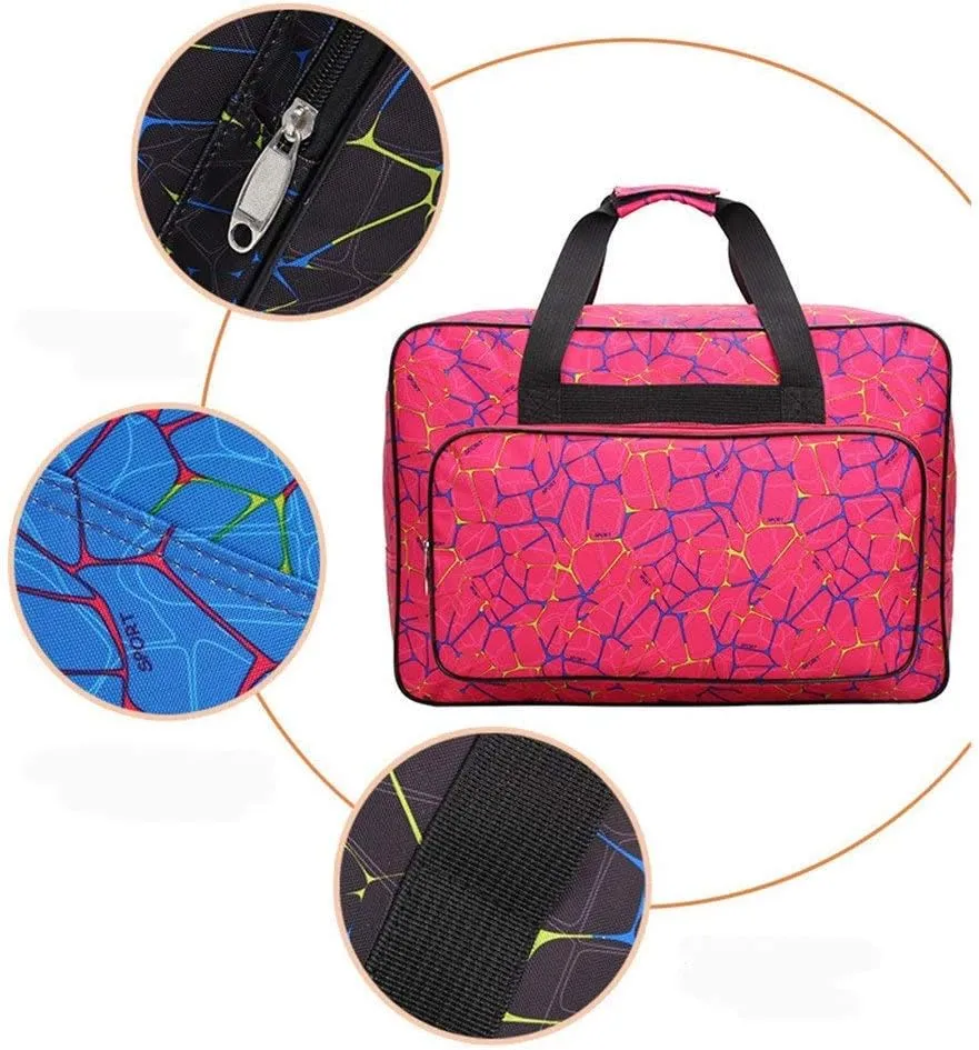 Sewing Machine Carrying Case Tote Bag, Nylon Carry Bag, Padded Storage Cover Carrying Case with Pockets and Handles, Suitable for Most Standard Singer, Brother, Janome