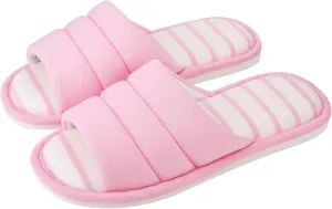 shevalues Open Toe House Slippers for Women Men Soft Cotton Indoor Shoes Memory Foam Slip On bedroom Slippers