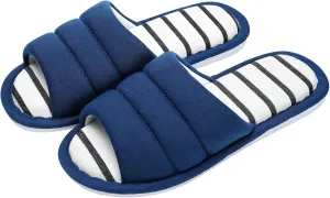 shevalues Open Toe House Slippers for Women Men Soft Cotton Indoor Shoes Memory Foam Slip On bedroom Slippers