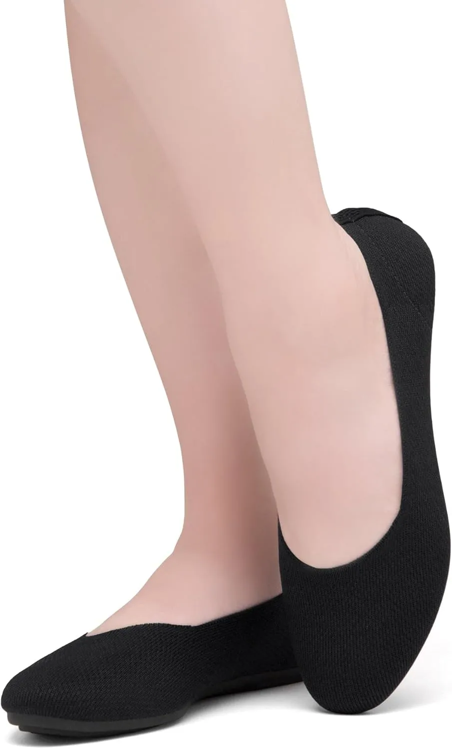 Shoe Land SL-Memory Women’s Flats – Round Toe Dressy Ballet Flats, Foldable Slip-On Knit Flat Shoes with Memory Foam, Comfortable for Daily Wear, Work, Office, and Party