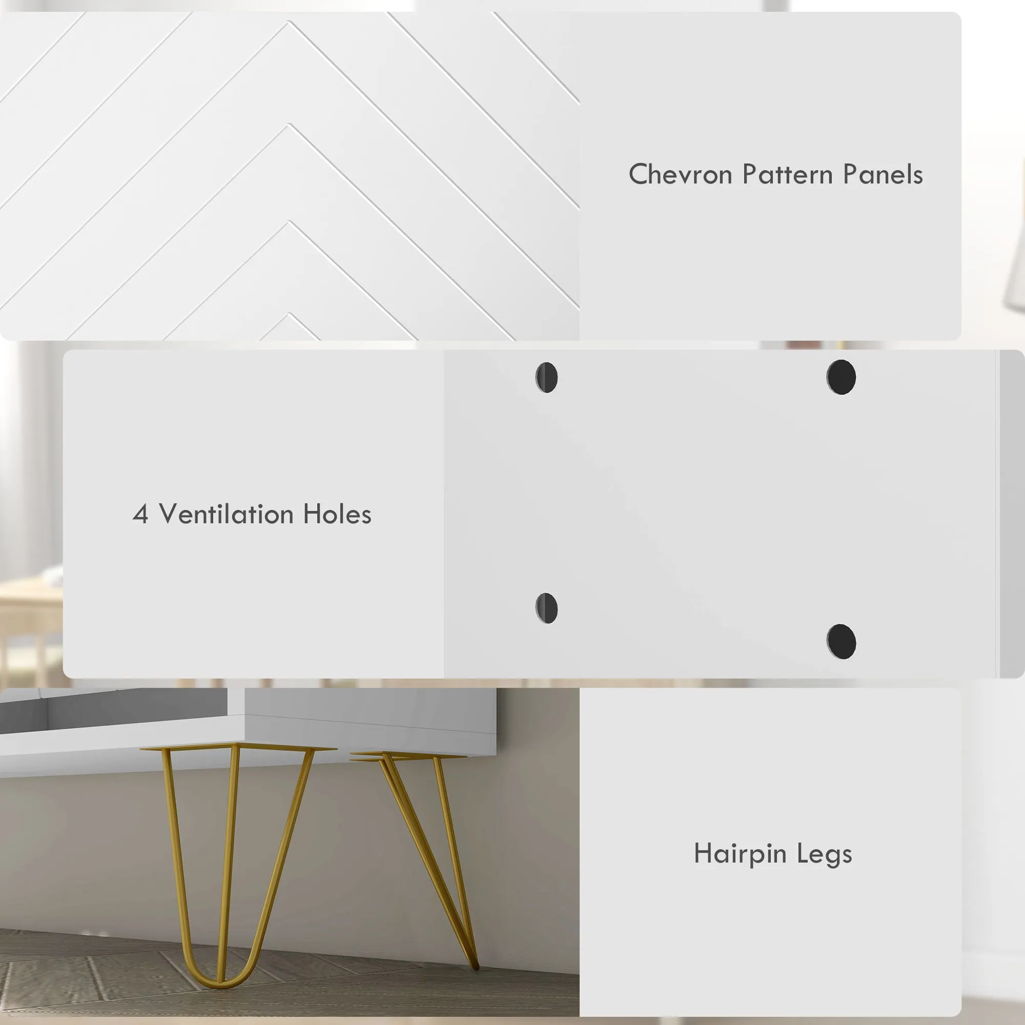 Shoe Storage Cabinet with 4 Flip Drawers Adjustable Shelf 16 Pairs of Shoes Cabinet White